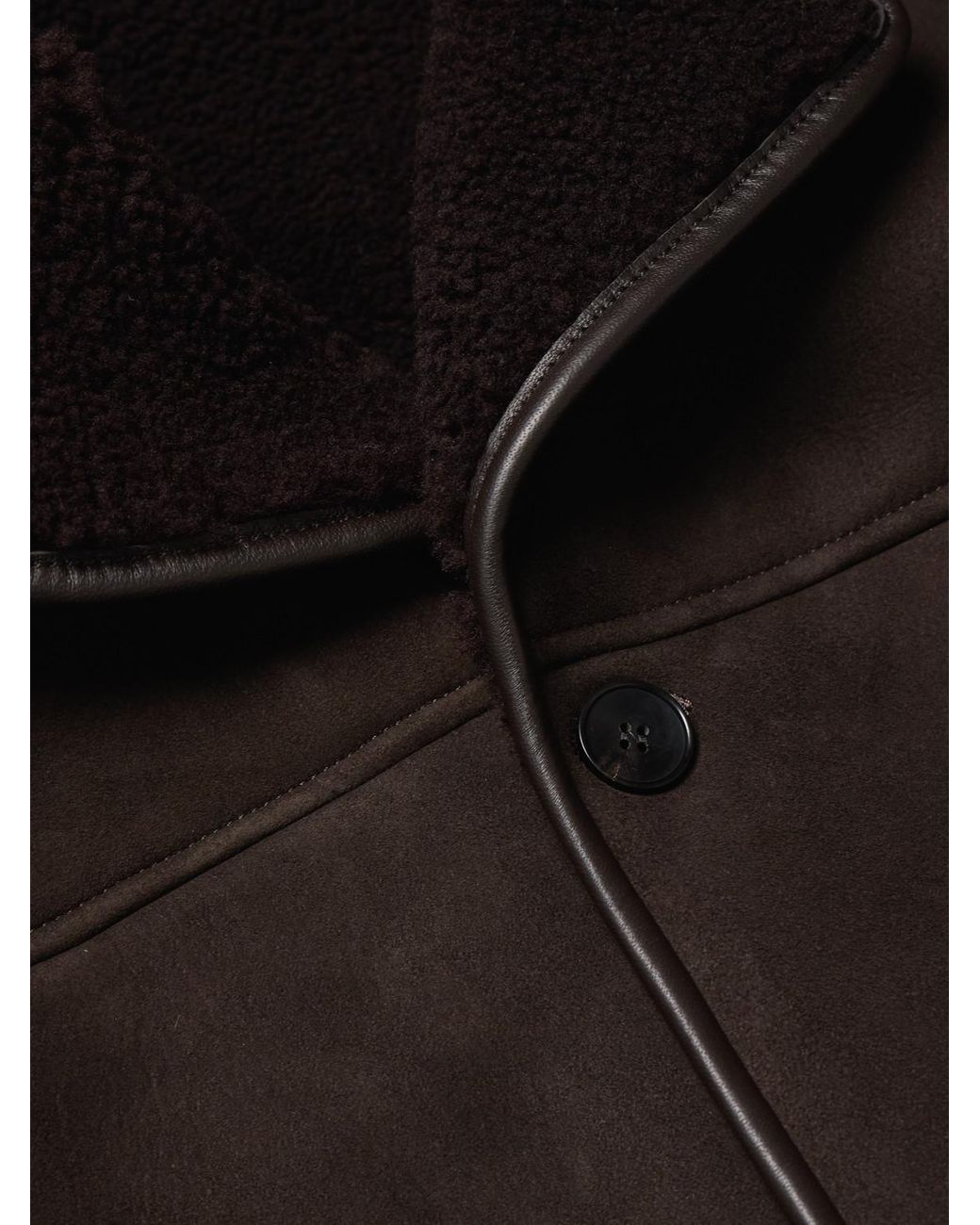 Mr P. Black Shearling Coat for men