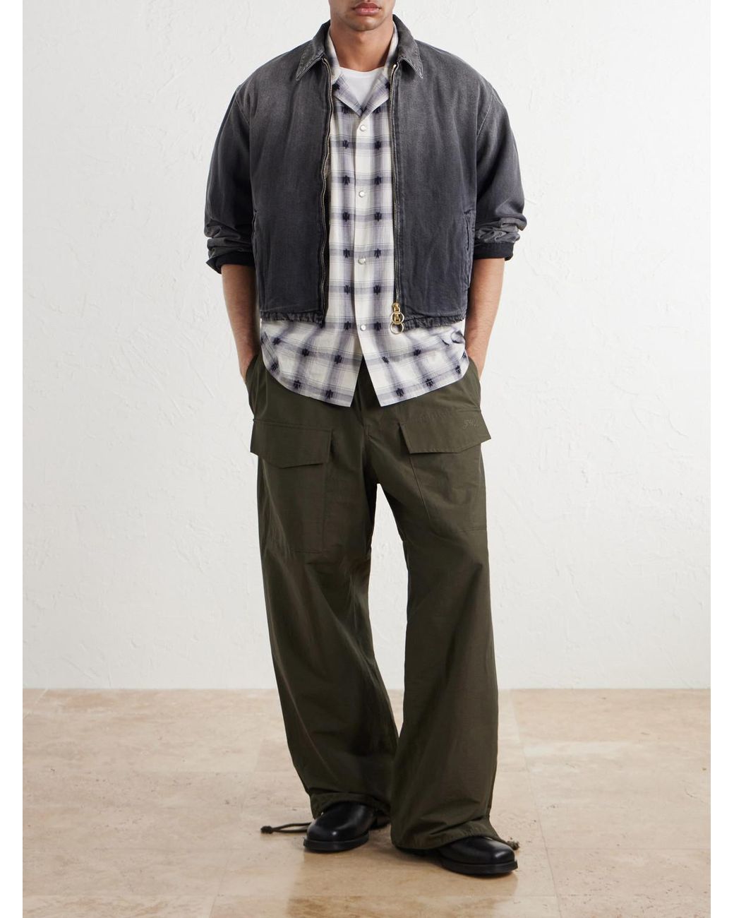 Kapital Gray Hacksaw Denim Jacket for men