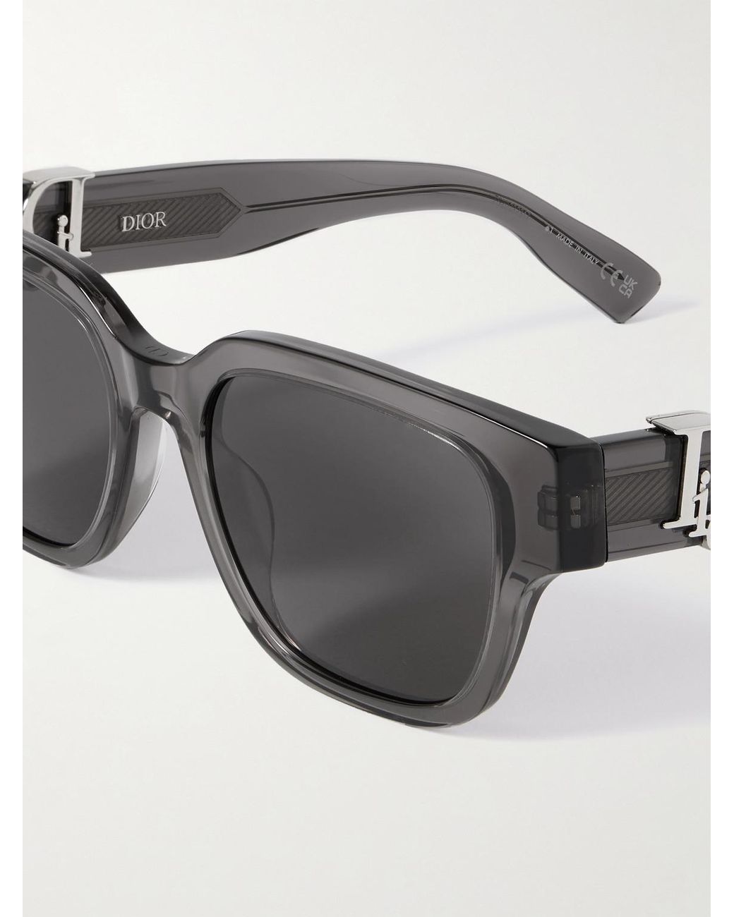 Dior Oblique S1I Square-Frame Acetate Sunglasses di Dior in Black da Uomo