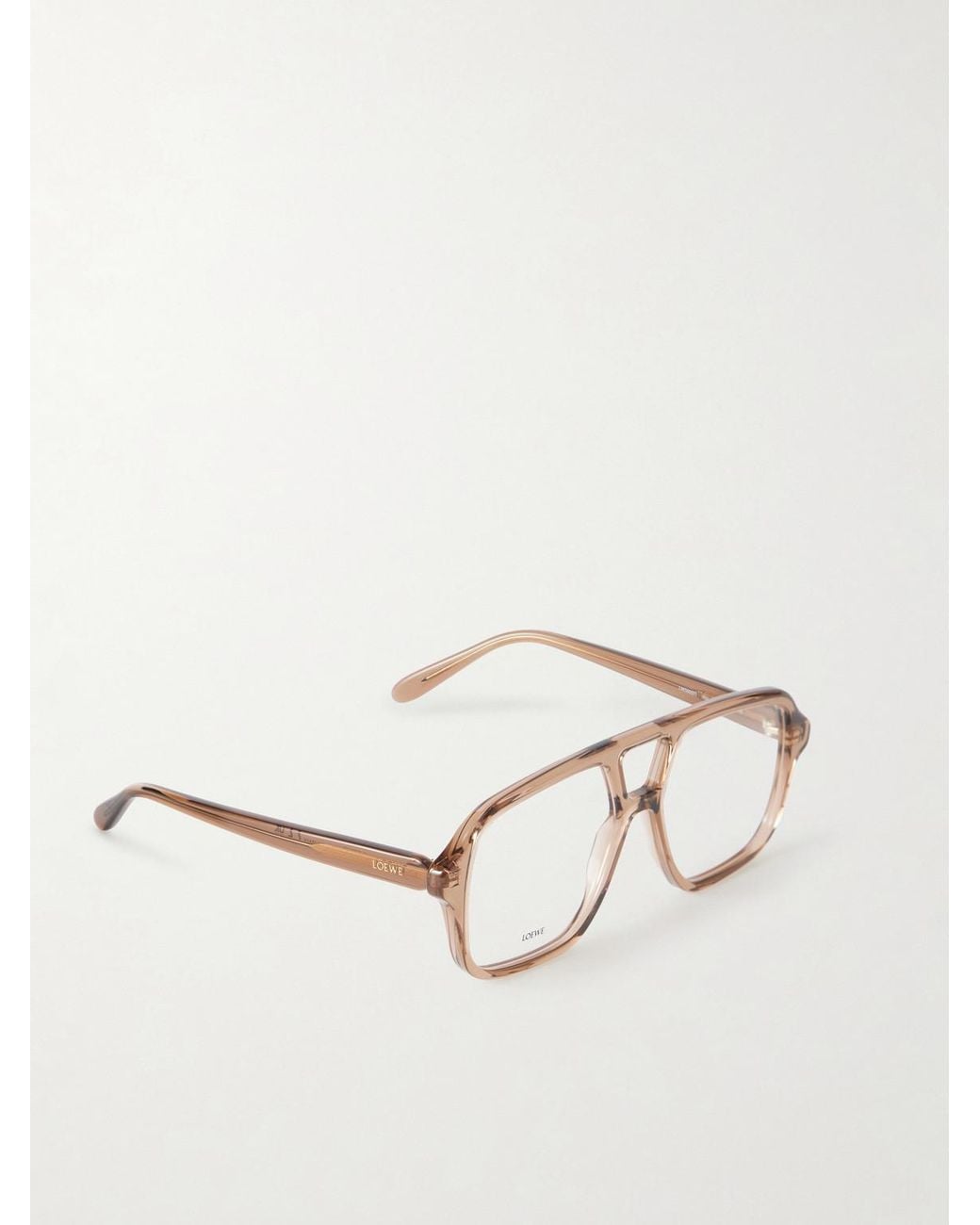 Loewe Natural Slim Rectangular Aviator-Style Acetate Glasses for men