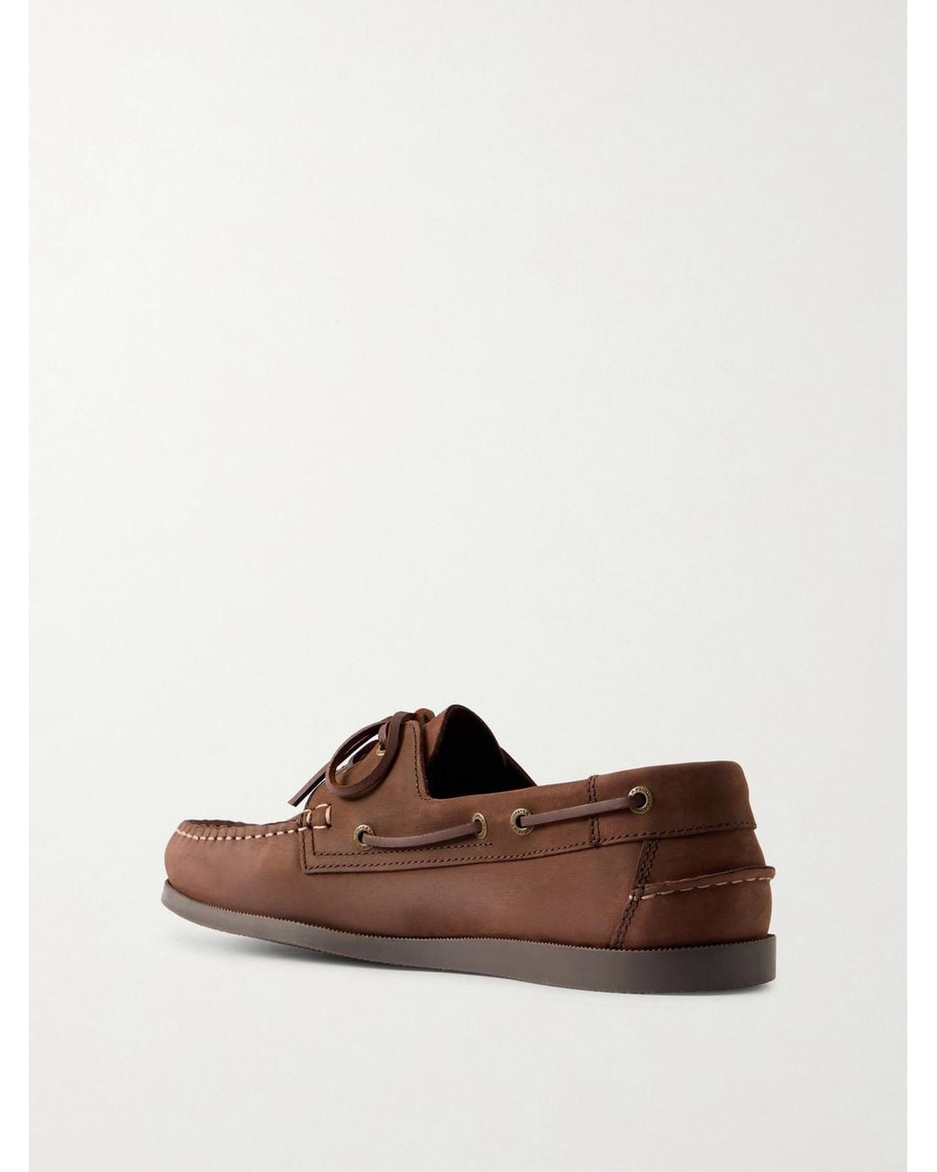 R.M.Williams Brown Islet Suede Boat Shoes for men