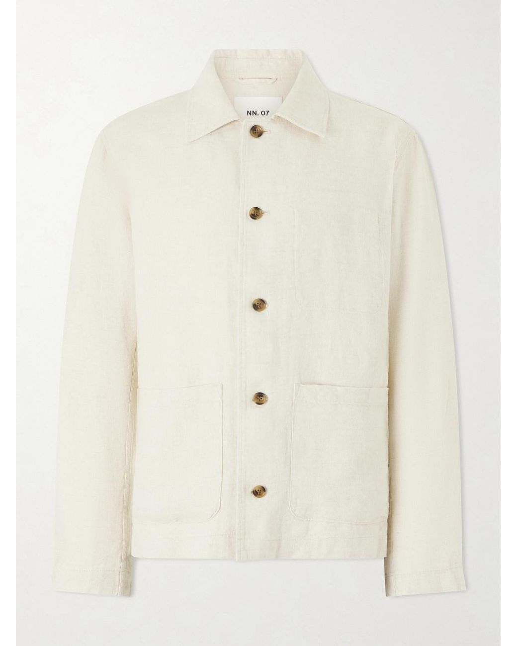NN07 Natural Morgan 1454 Linen Blouson Jacket for men