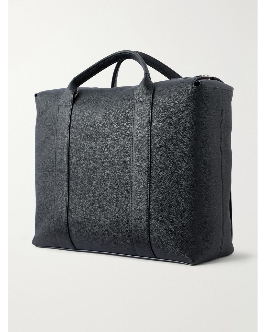 Metier Black Racer 40 Pebble-Grain Leather Tote Bag for men