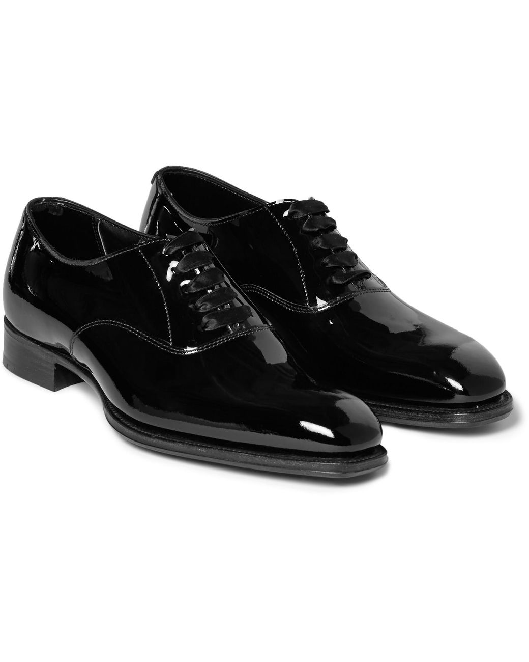 Kingsman + George Cleverley Patent-leather Oxford Shoes in Black for ...