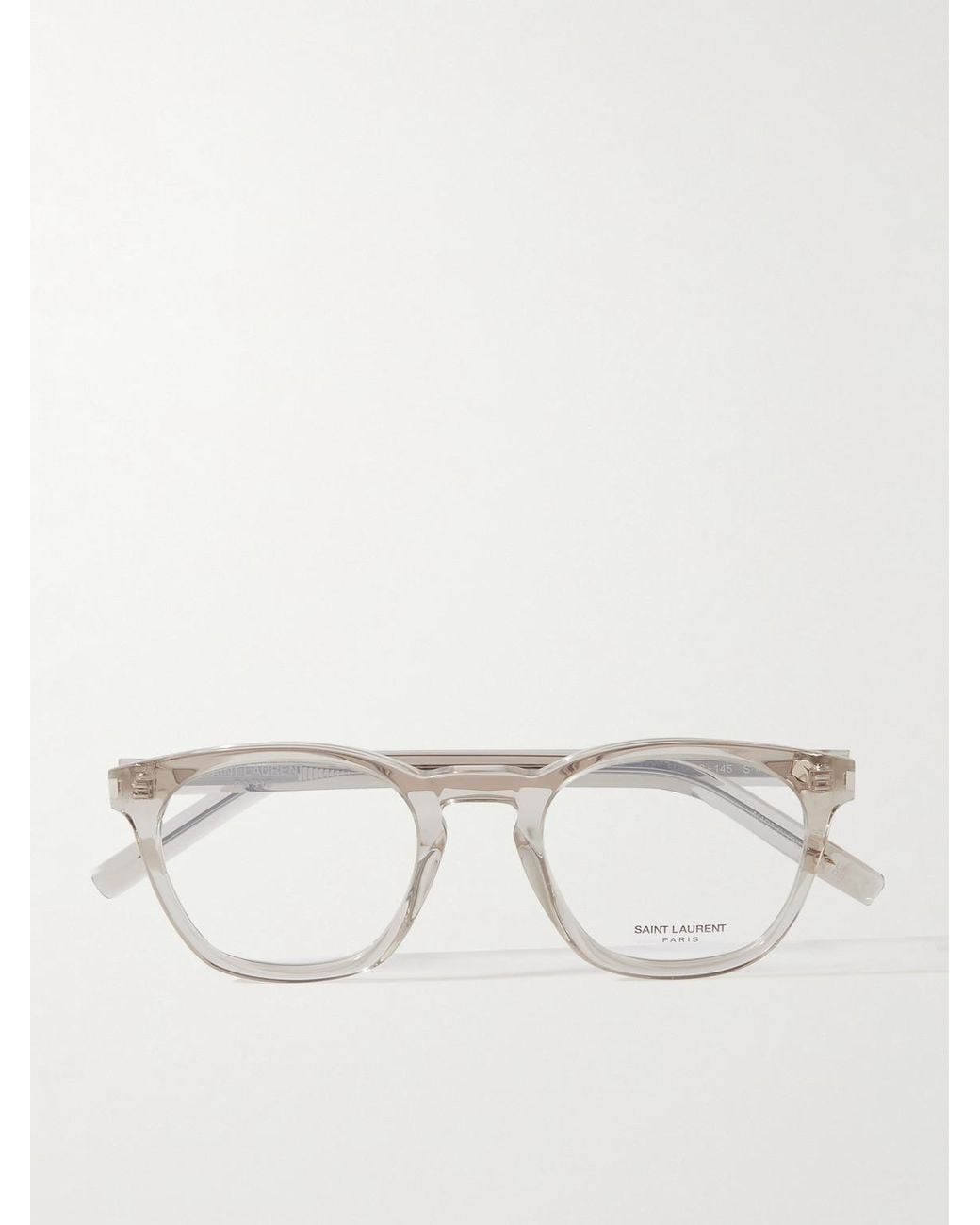 Saint Laurent Natural Round-Frame Recycled-Acetate Optical Lenses for men