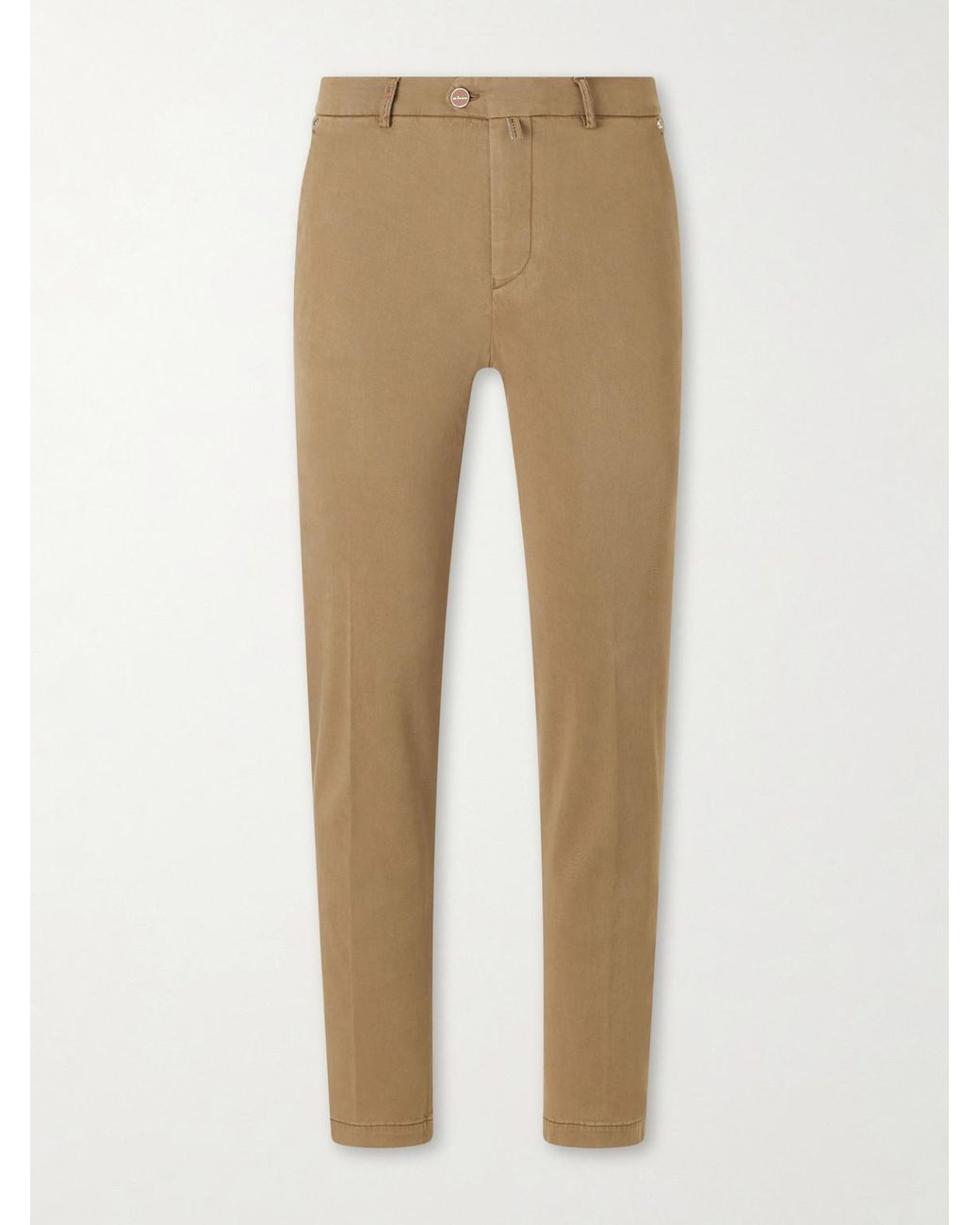 Kiton Natural Straight-Leg Lyocell-Blend Trousers for men