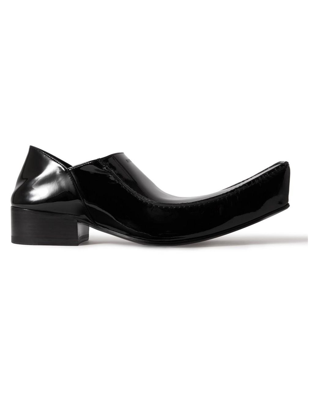 Balenciaga Romeo Collapsible heel Patent leather Loafers in Black
