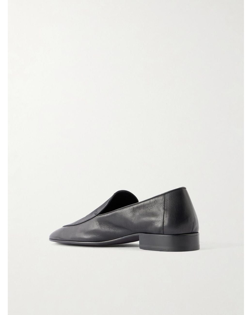 Dries Van Noten Black Leather Loafers for men