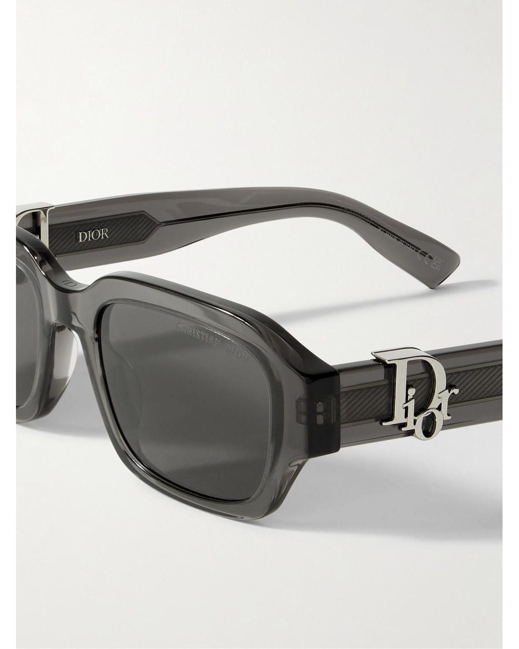 Dior Oblique S2I Square-Frame Acetate Sunglasses di Dior in Black da Uomo