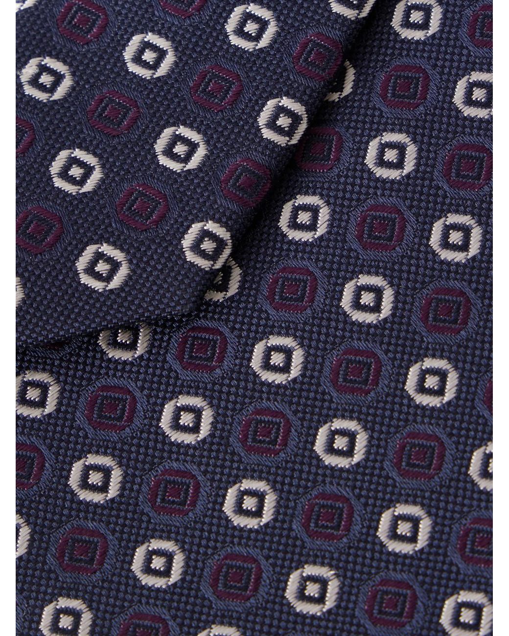 Saint Laurent Blue 7cm Silk-jacquard Tie for men