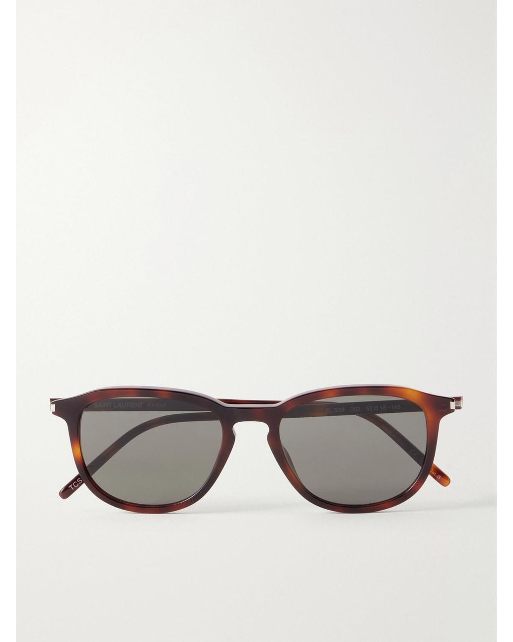 Saint Laurent Brown Sl 939 Round-Frame Recycled Acetate Sunglasses for men