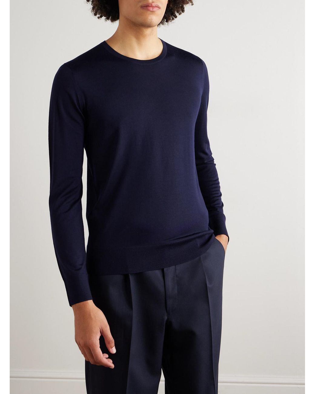 Loro Piana Blue Wish® Virgin Wool Sweater for men