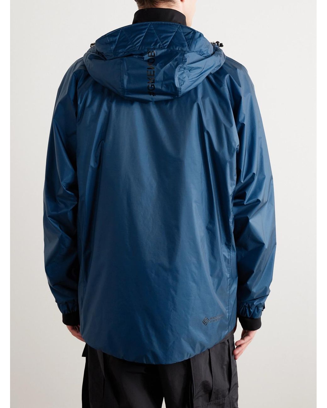 Moncler Blue Thurn Gore‐tex Windstopper® Ripstop Hooded Down Jacket for men