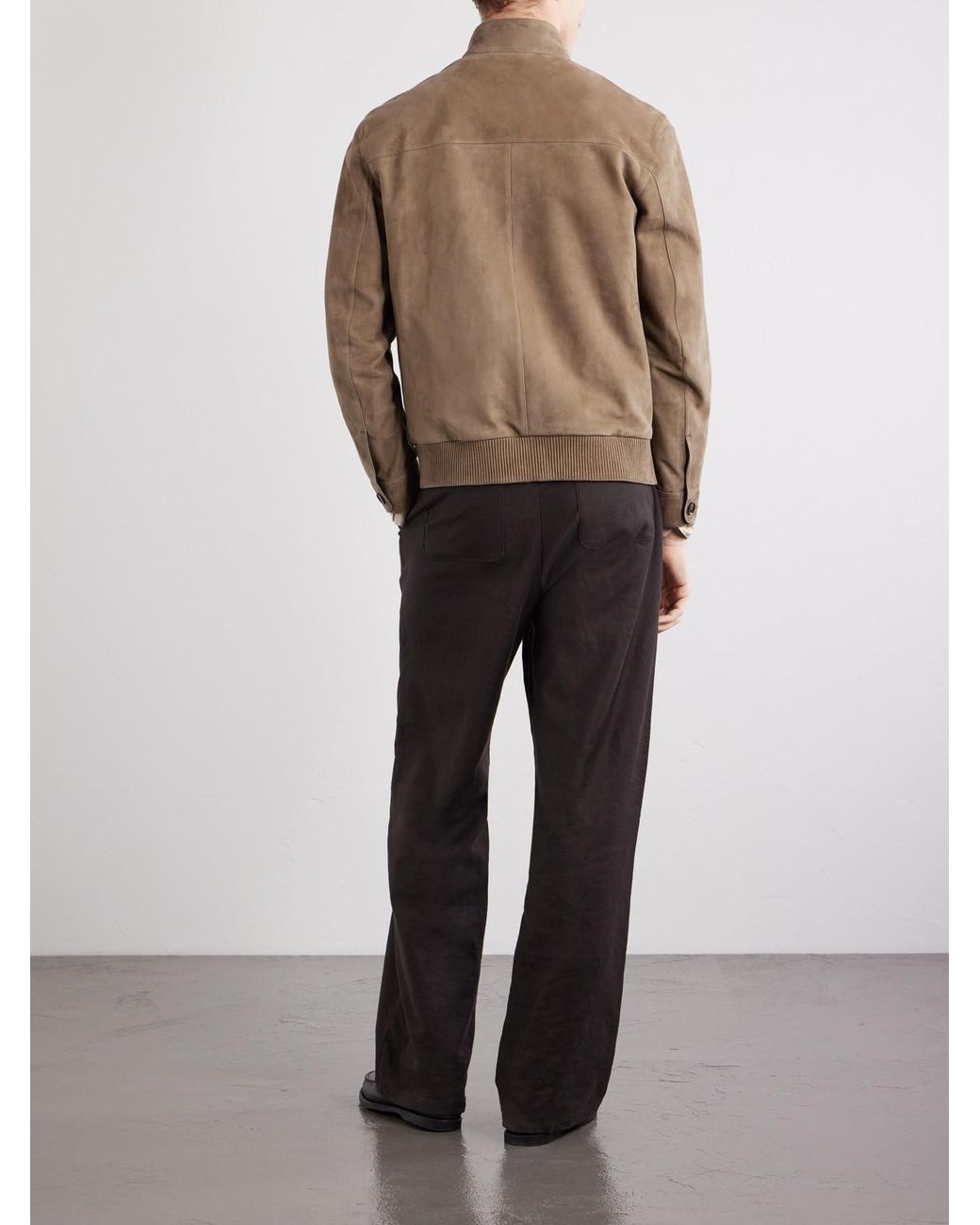 Brioni Brown Suede Jacket for men