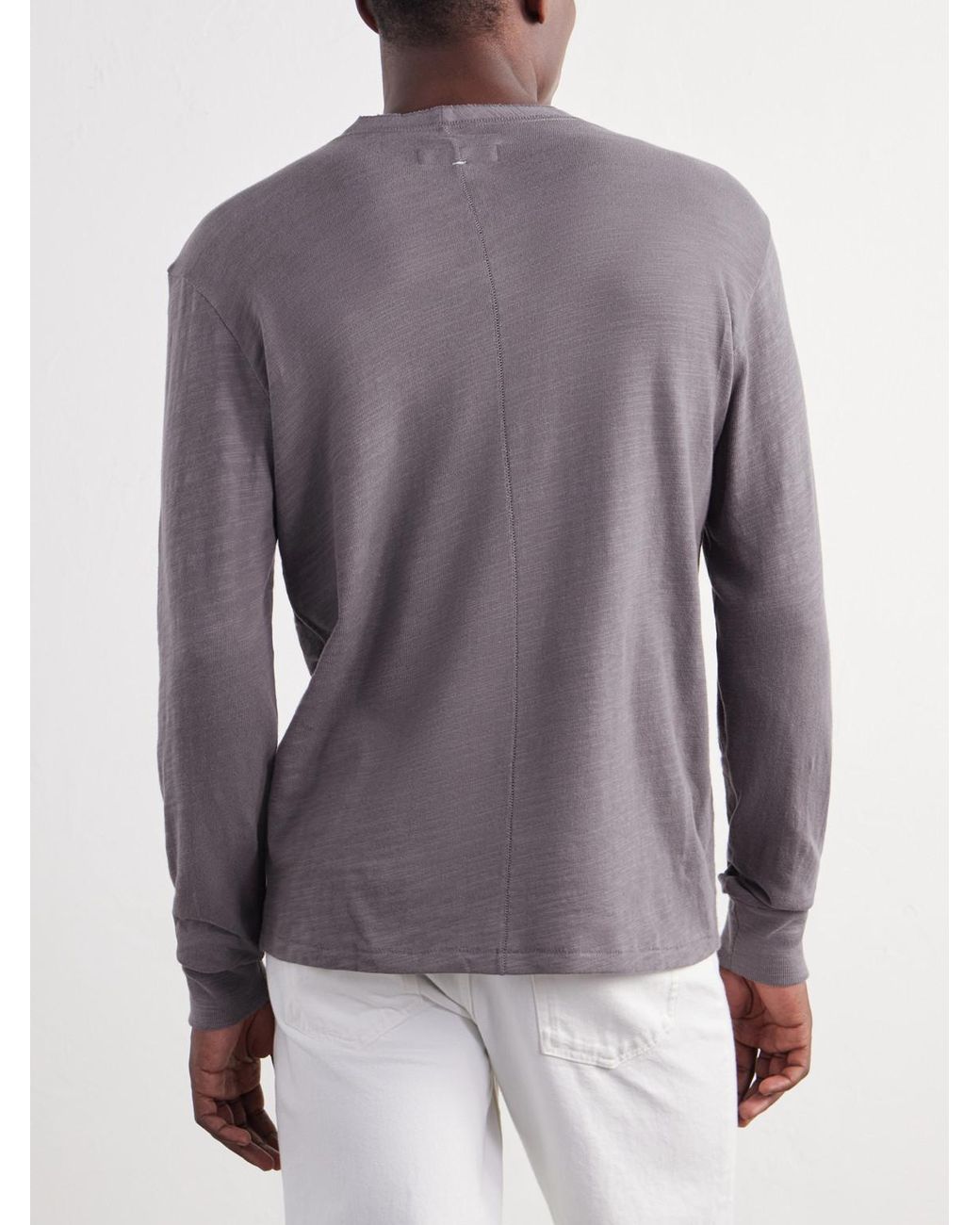 Rag & Bone Purple Cotton-Jersey Henley T-Shirt for men