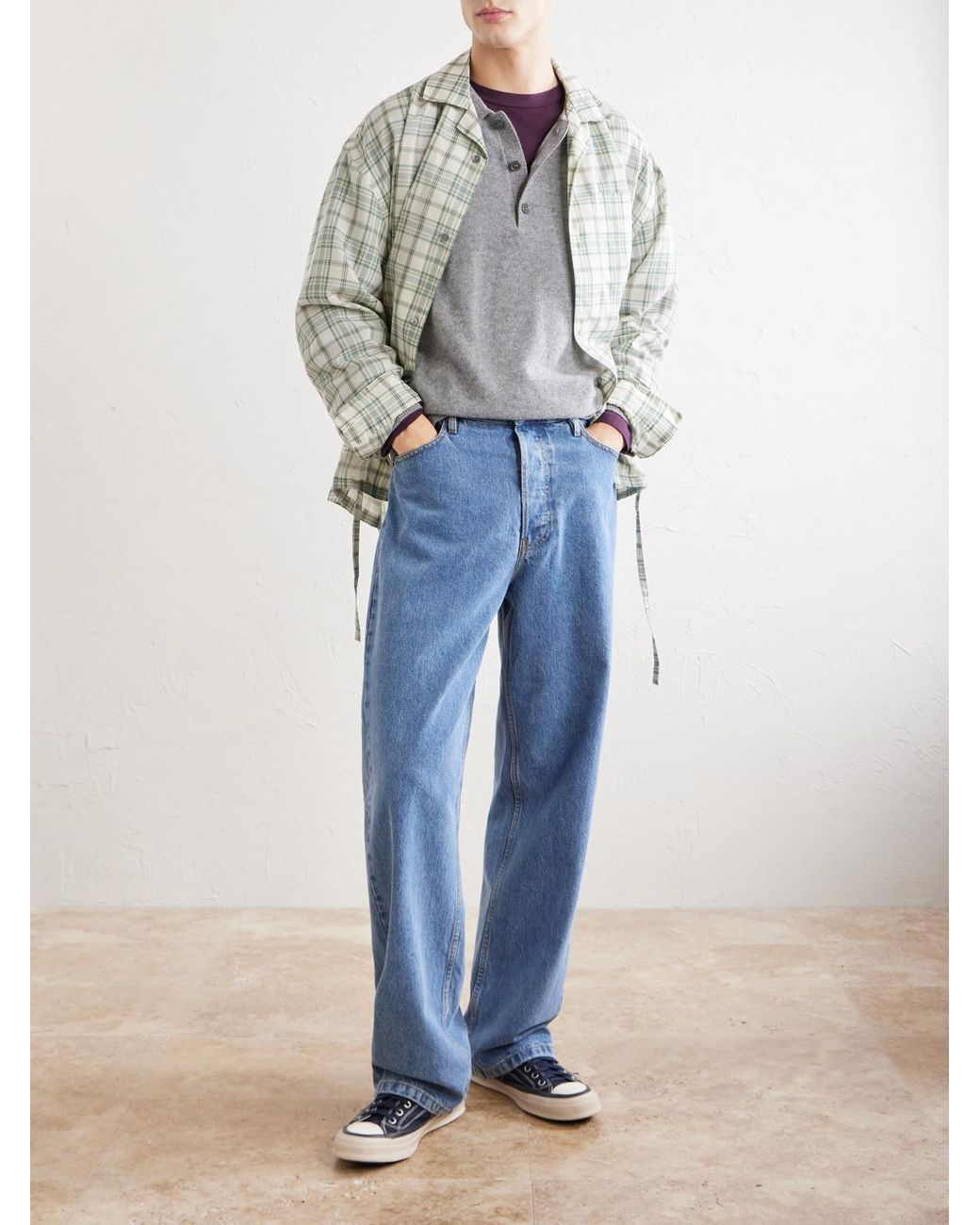 FRAME Gray Wool Polo Sweater for men