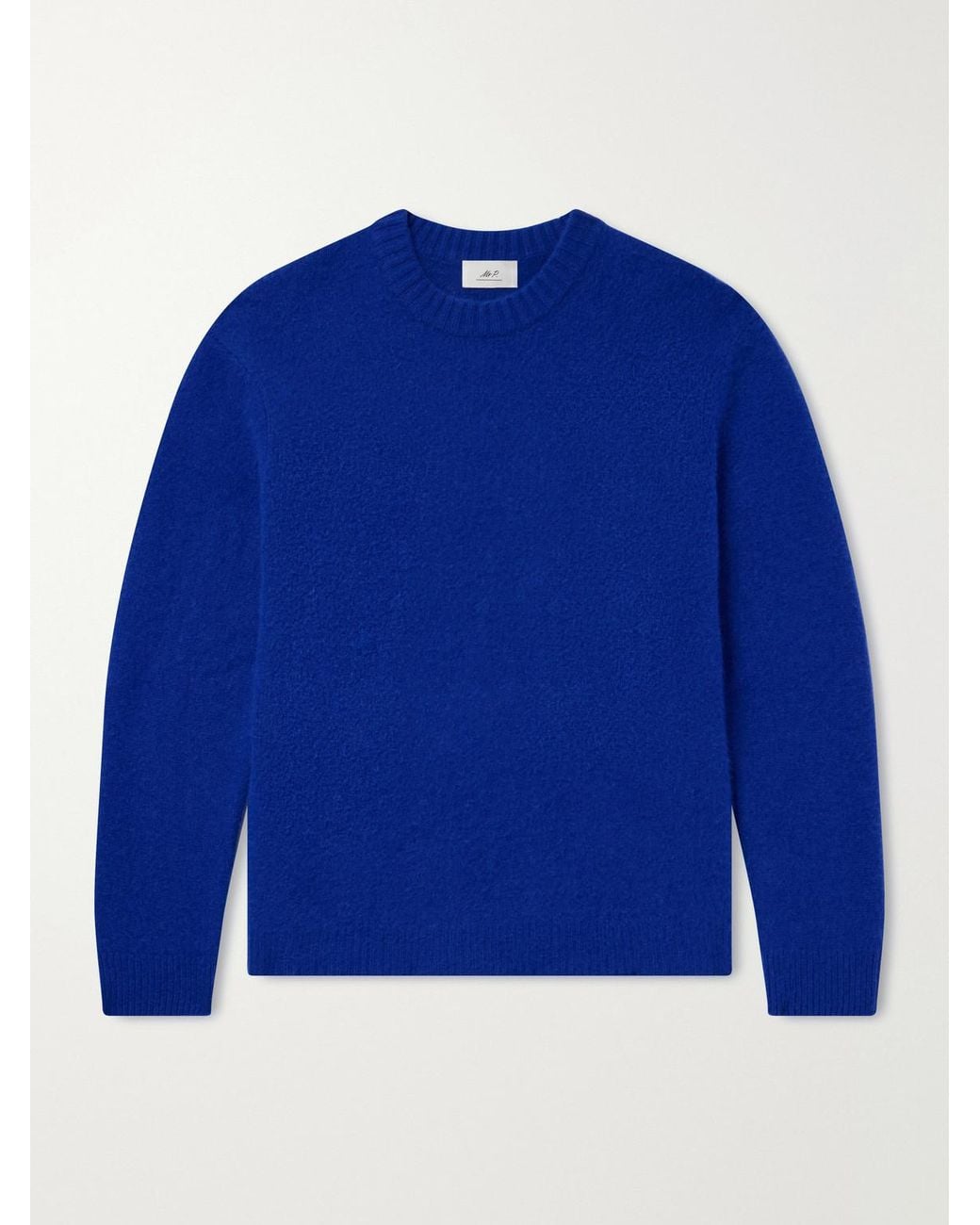 Mr P. Blue Brushed-Cashmere Sweater for men