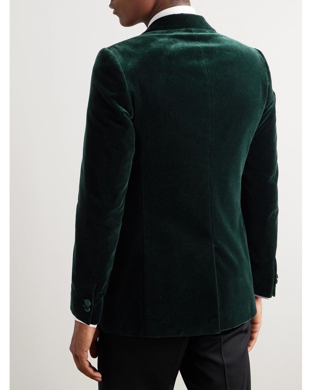 Mr P. Green Cotton-Blend Velvet Tuxedo Jacket for men