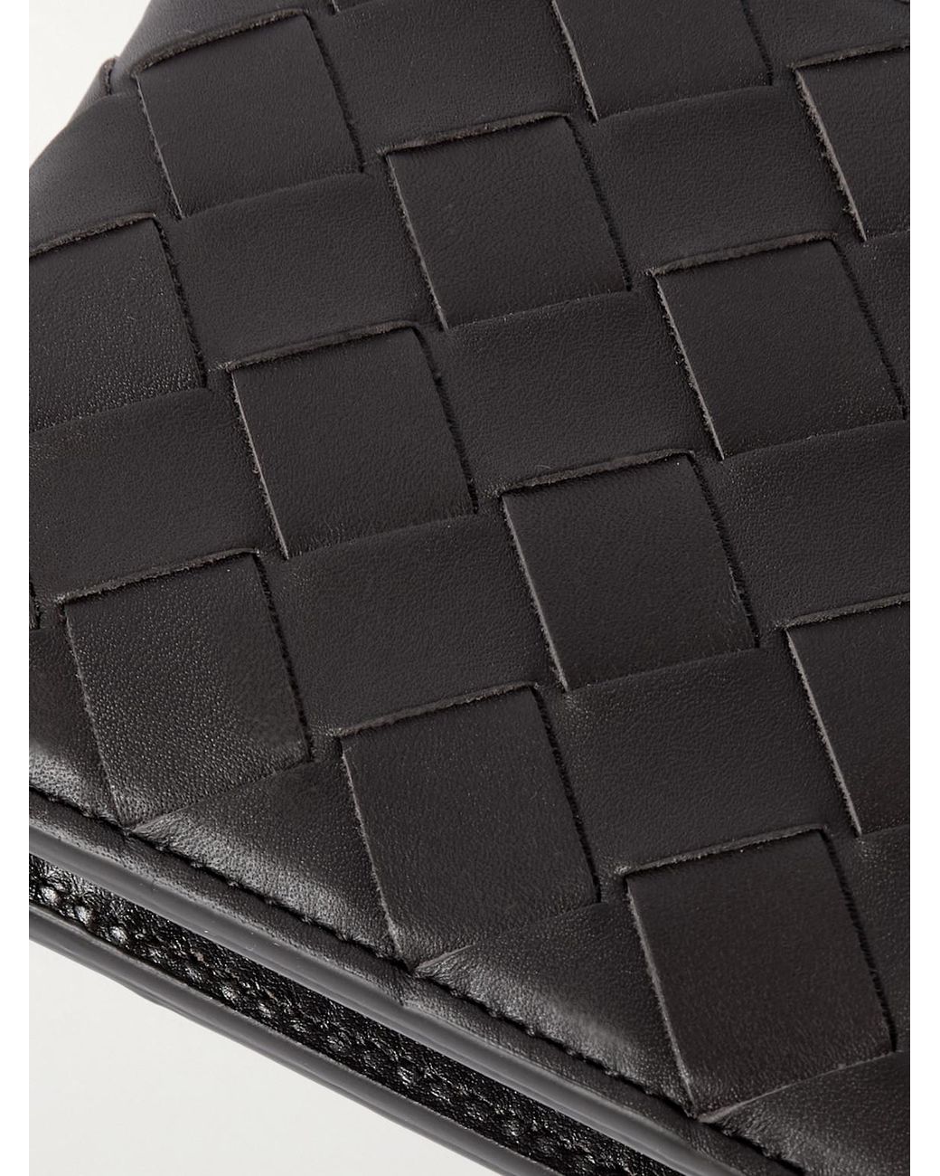Bottega Veneta Black Intrecciato Leather Bifold Wallet for men