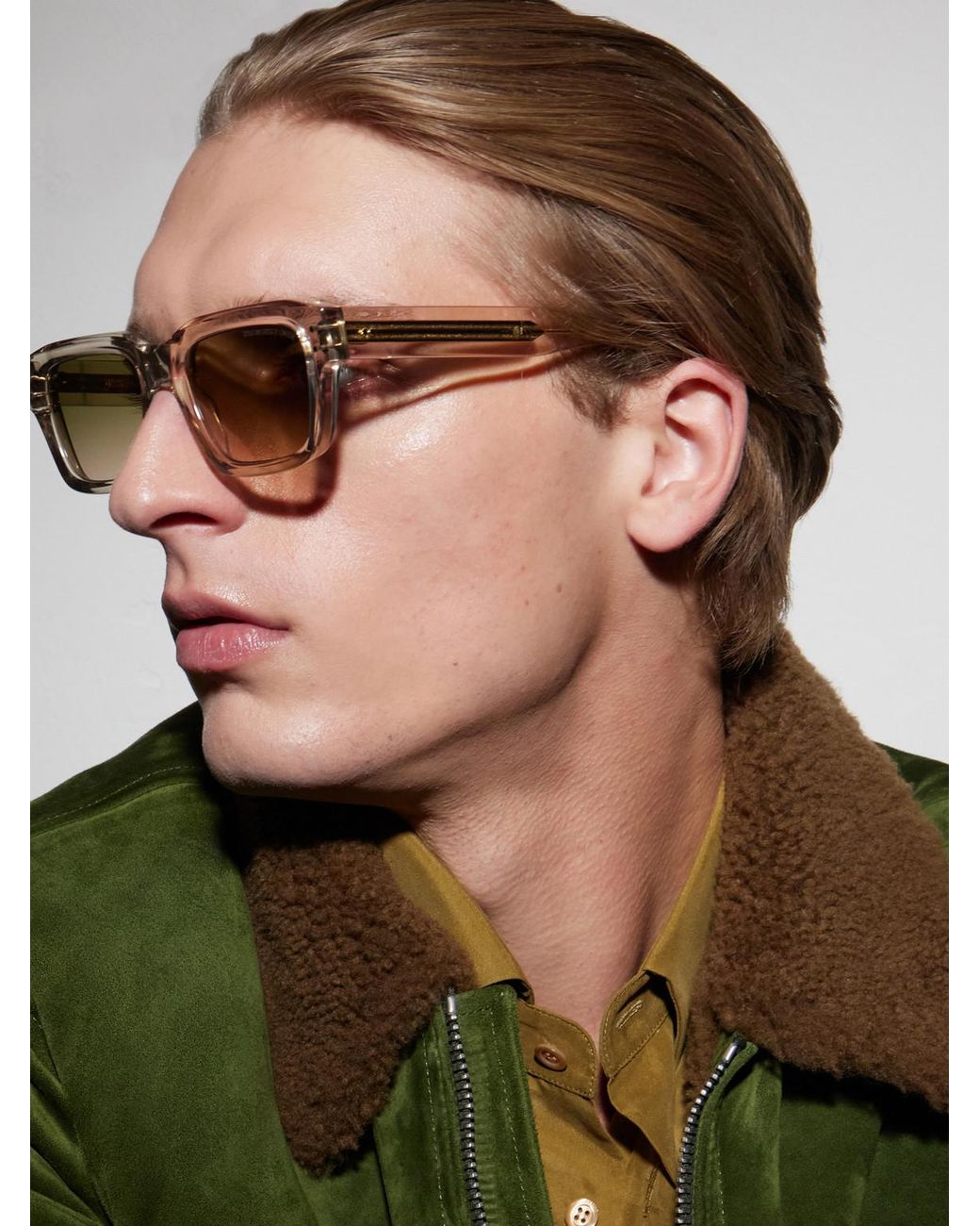 Cutler & Gross Natural 1432 Square-Frame Acetate Sunglasses for men