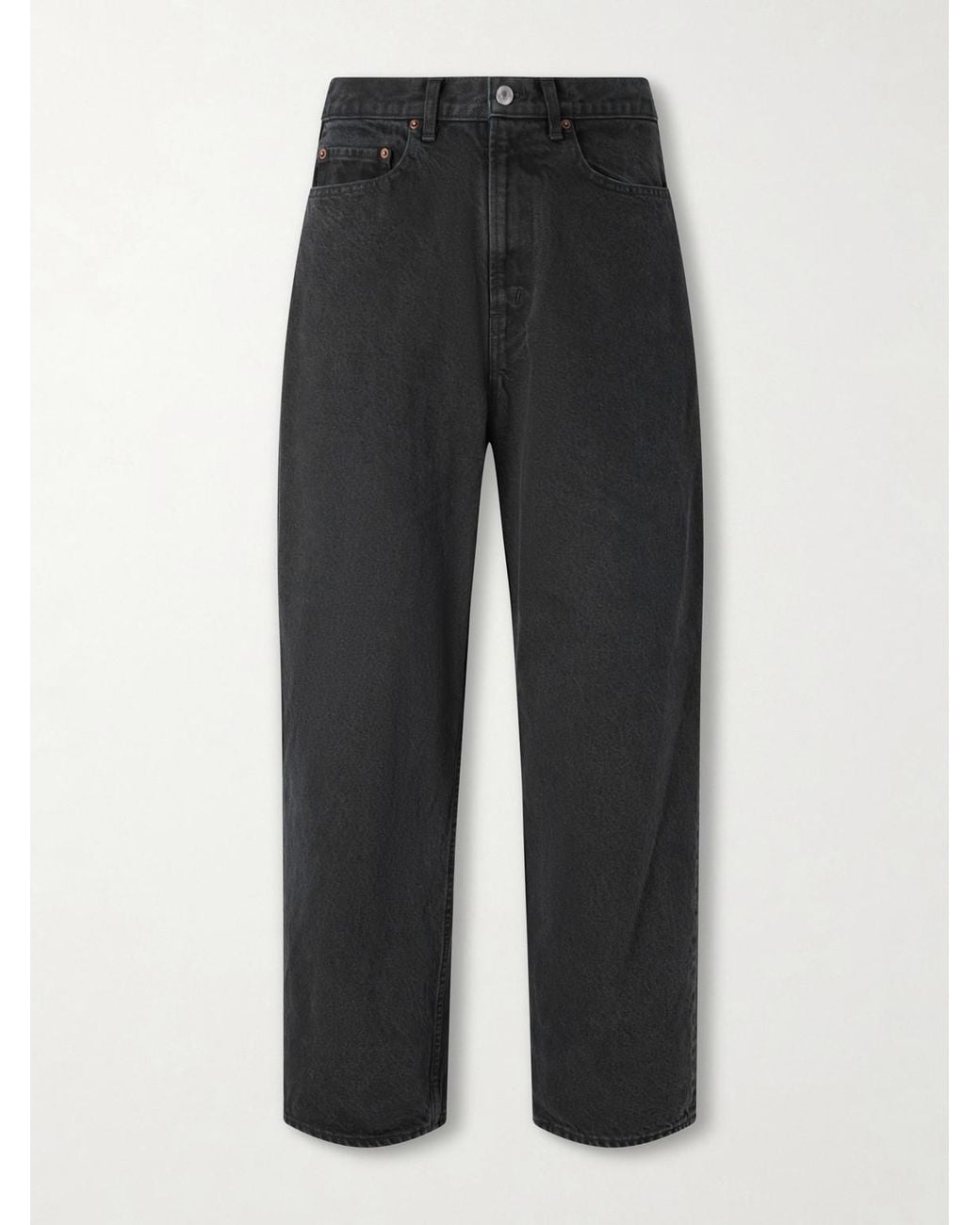 A.PRESSE Black Straight-Leg Jeans for men