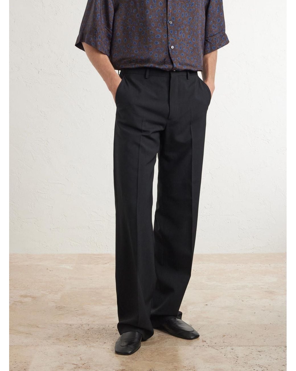 Dries Van Noten Black Leather Loafers for men