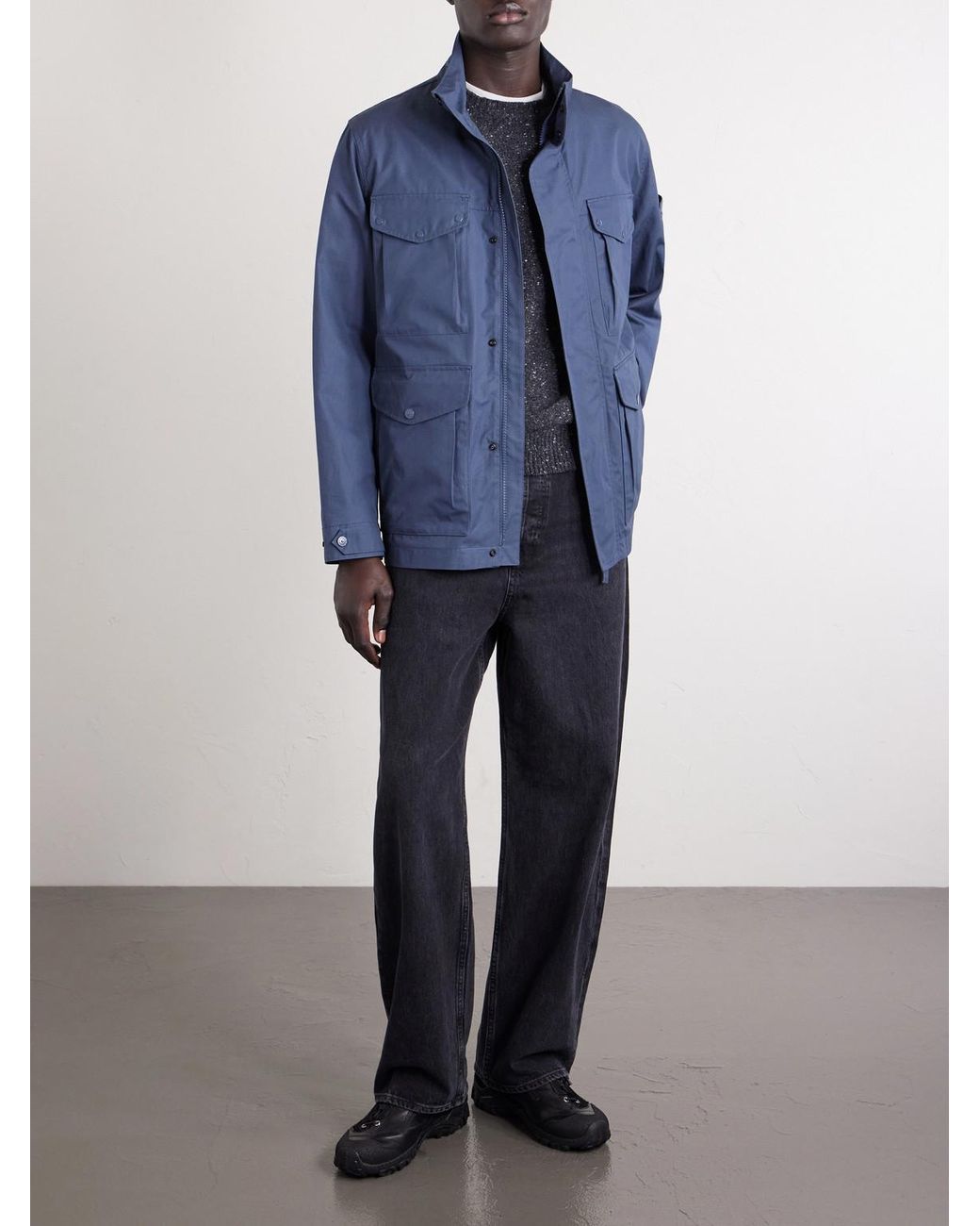 Stone Island Blue Ghost Cotton-Canvas Field Jacket for men