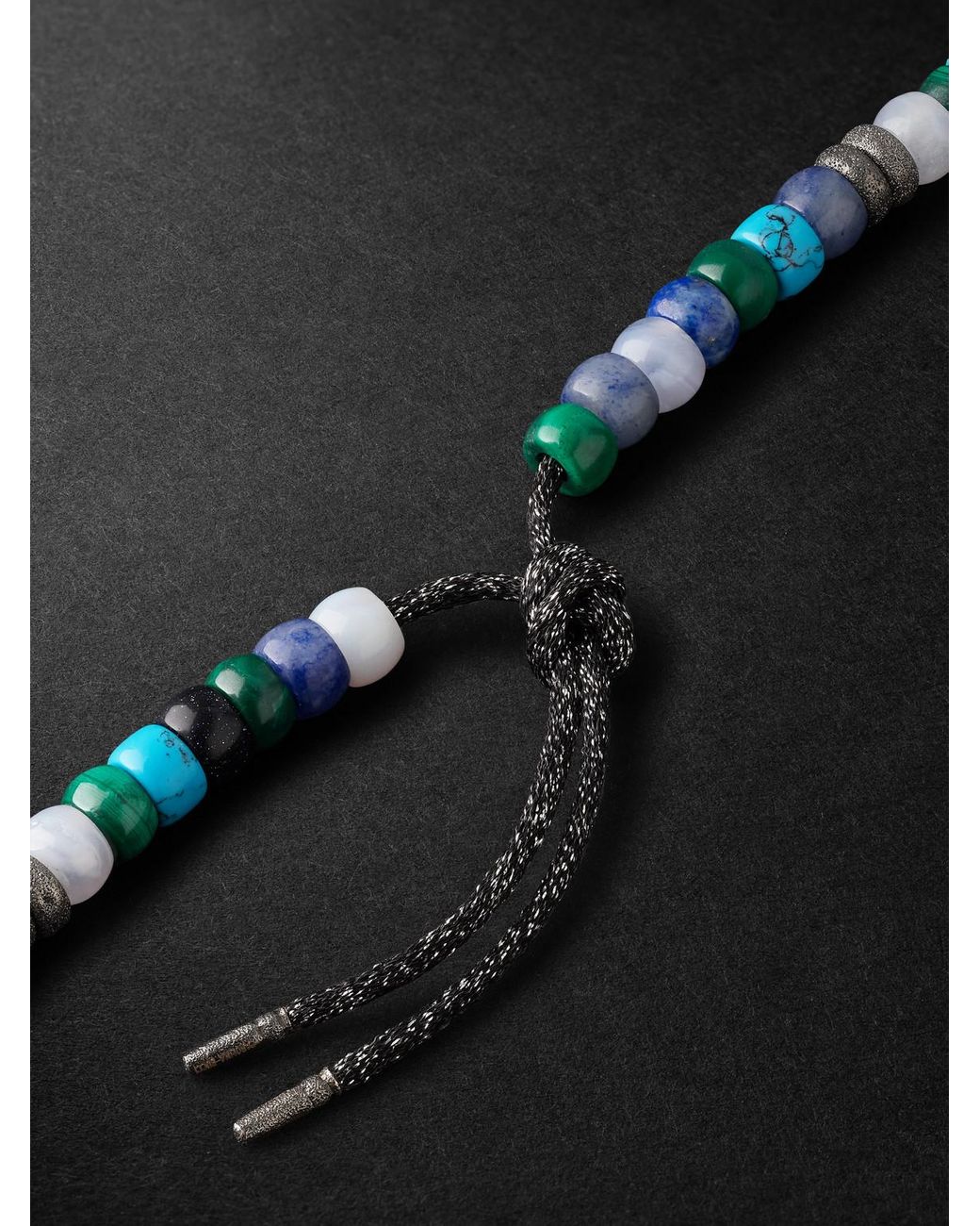 Carolina Bucci Portofino Forte Beads And Blackened Multi-Stone Necklace for men