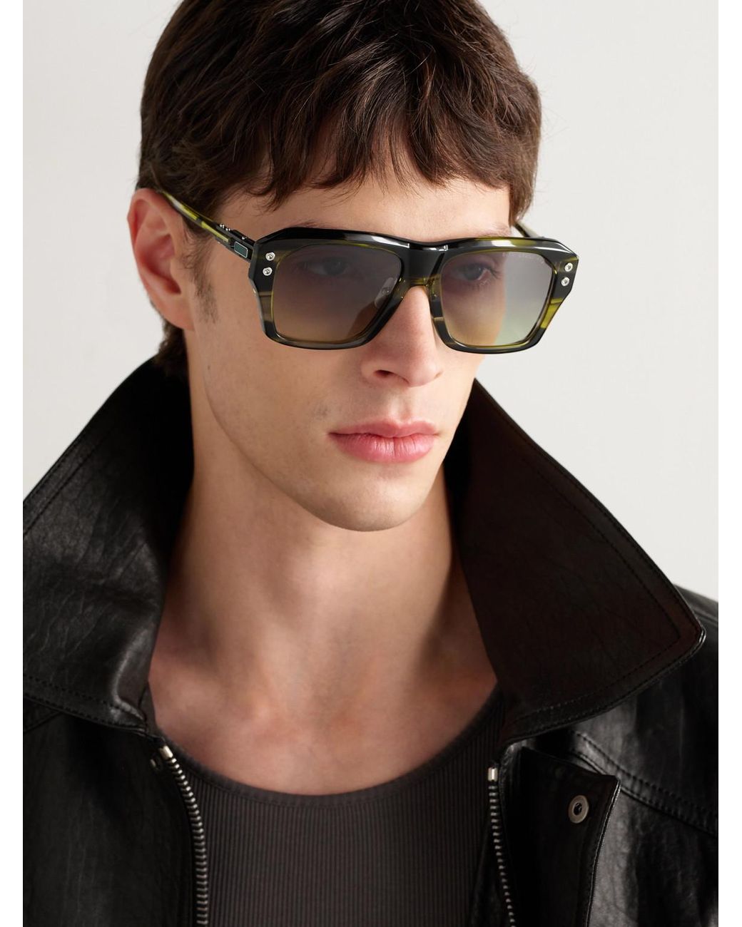 Dita Eyewear Black Grand-Apx D-Frame Acetate Sunglasses for men
