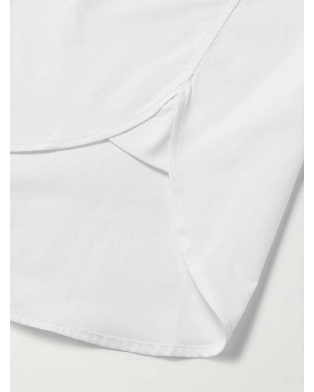 Mr P. White Cutaway-Collar Cotton-Poplin Shirt for men