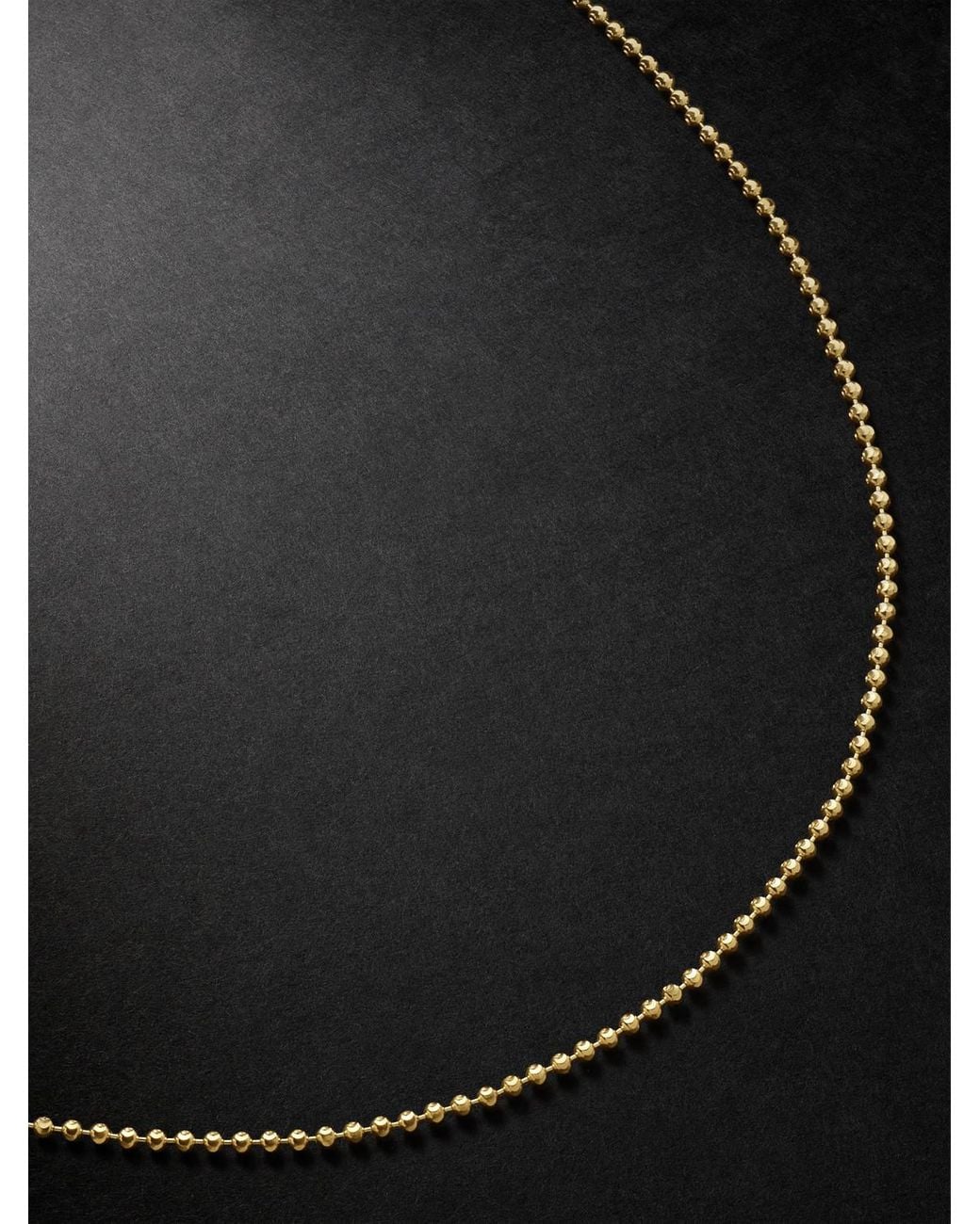 Alex Moss New York Black 18-Inch 14-Karat Ball Chain Necklace for men