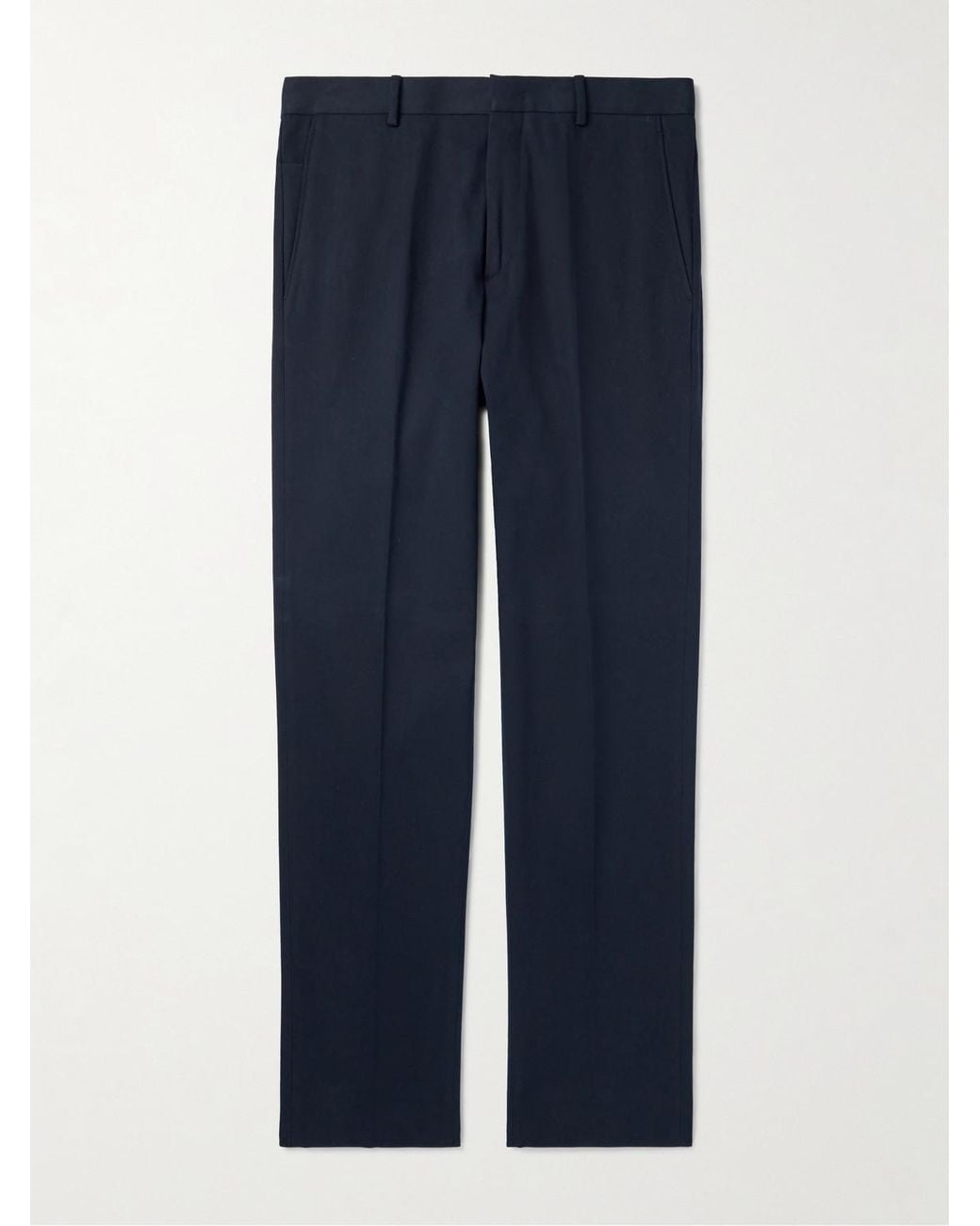Loro Piana Blue Jarno Austin Straight-Leg Stretch-Cotton Twill Trousers for men