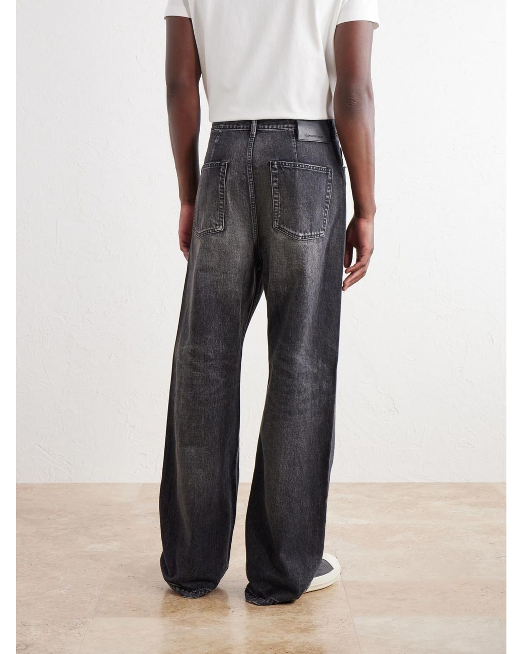 Rick Owens Gray Strobe Wide-Leg Jeans for men