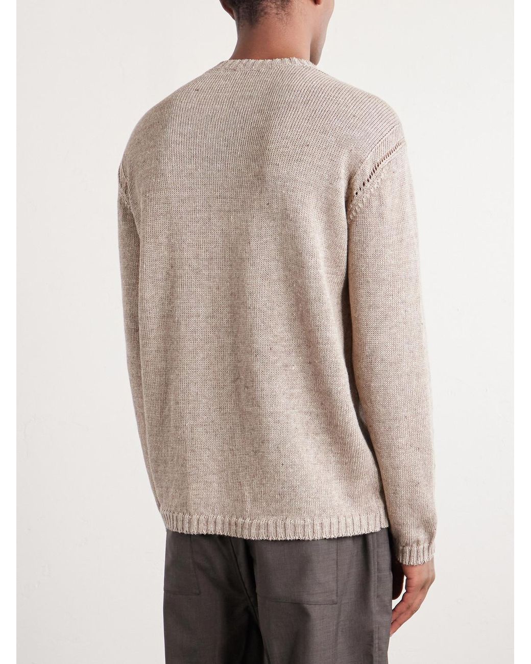 Piacenza 1733 Natural Cotton And Linen-blend Sweater for men