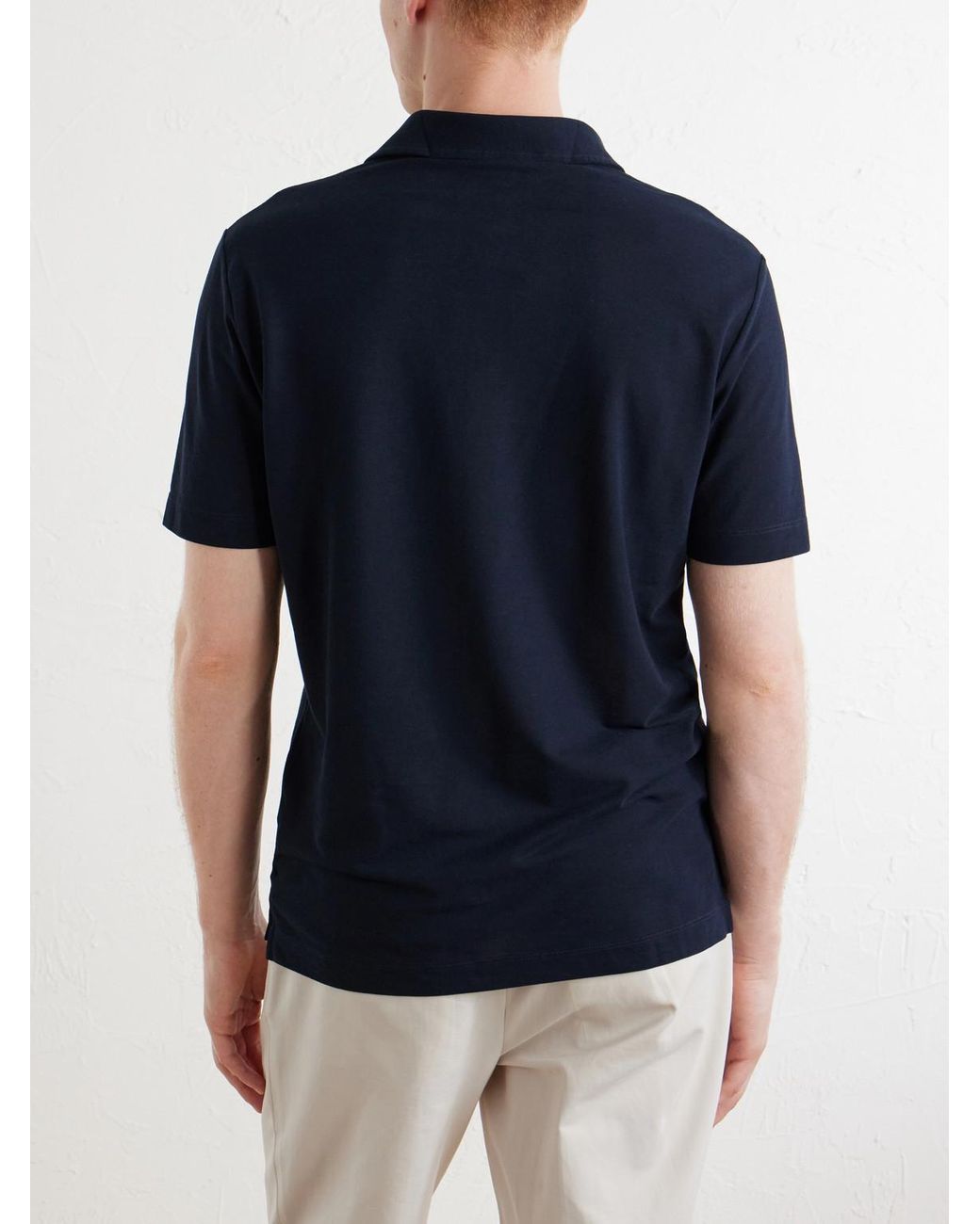 Slowear Blue Zanone Slim-Fit Icecotton Polo Shirt for men