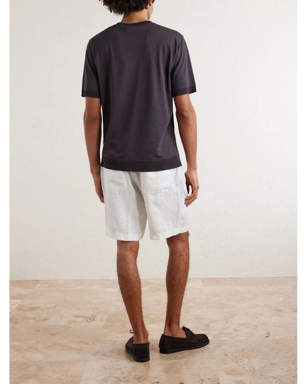 Altea Blue Cecil Lyocell And Cotton-blend Jersey T-shirt for men