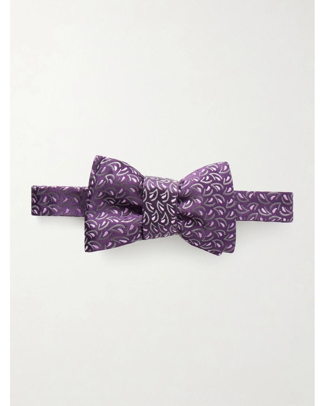Charvet Purple Silk-Jacquard Bow-Tie for men