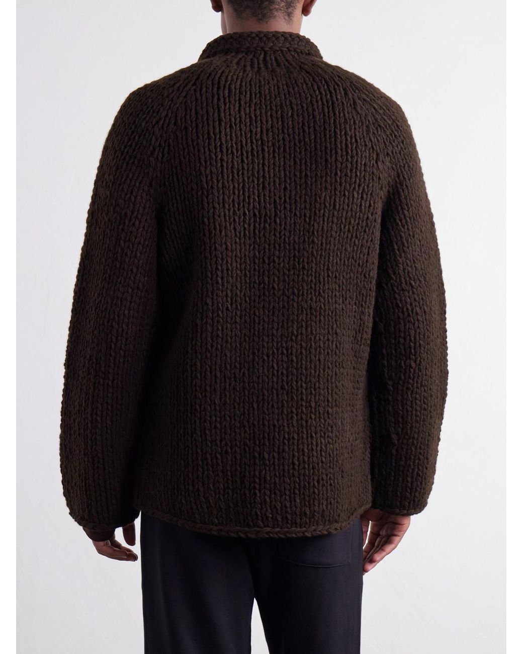 Casey Casey Black Camille Virgin Wool Cardigan for men