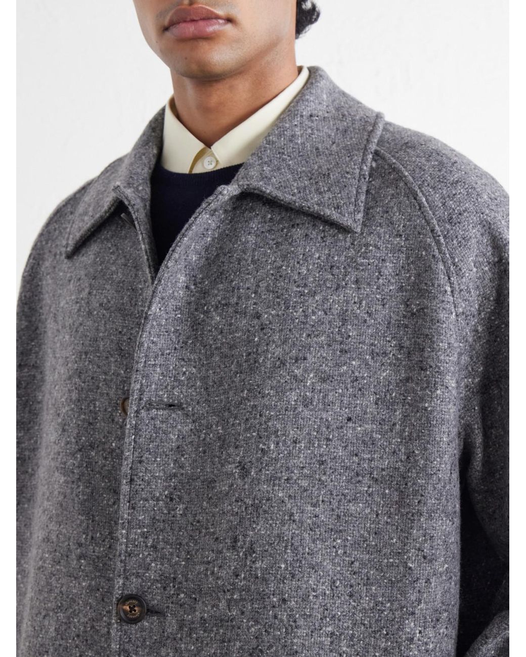Eleventy Gray Wool-blend Coat for men