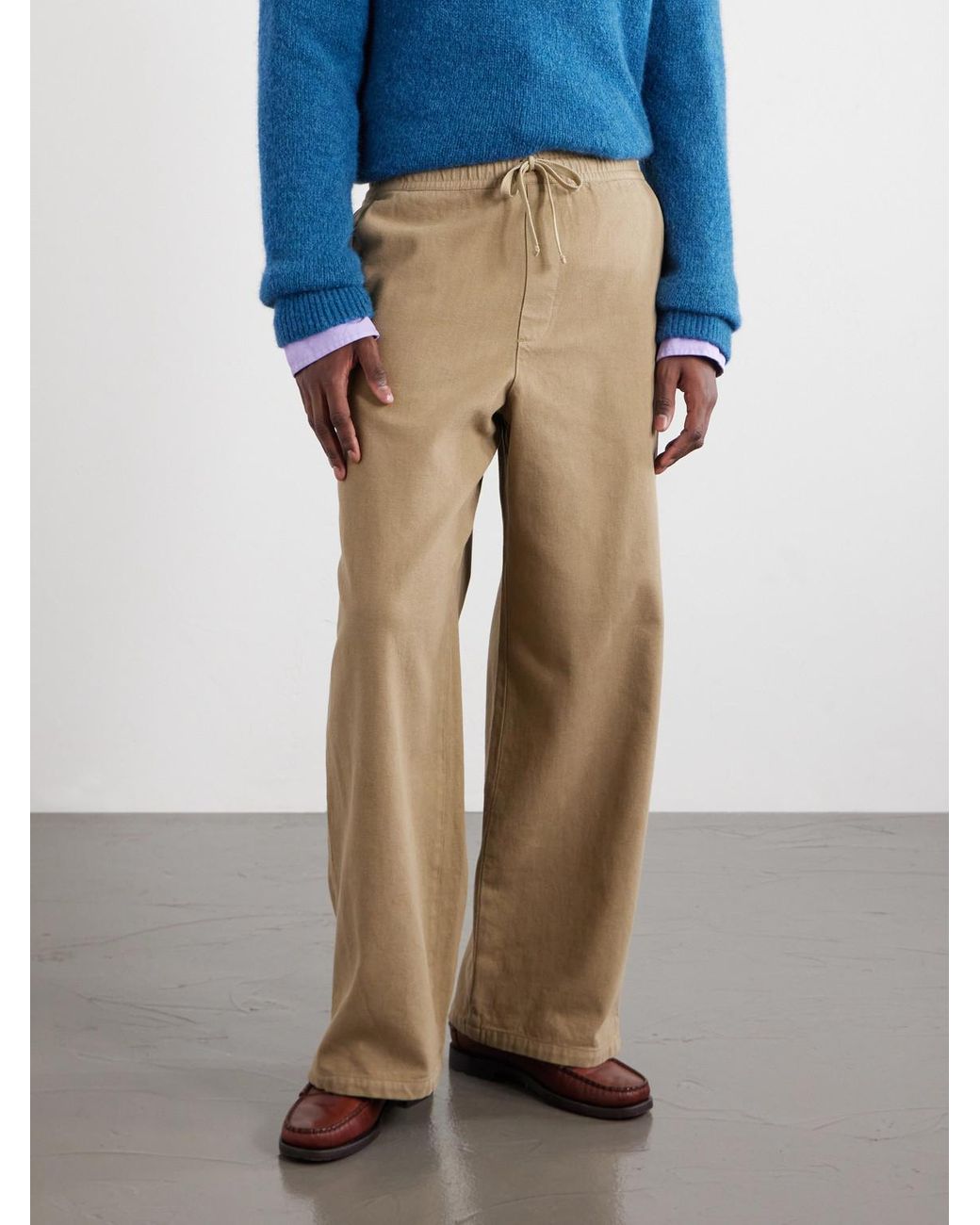 A.P.C. Natural Straight-Leg Cotton-Twill Trouser for men