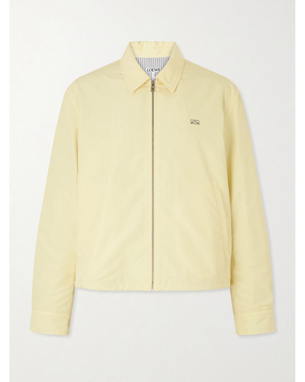 Loewe Yellow Logo-Embroidered Cotton-Blend Jacket for men