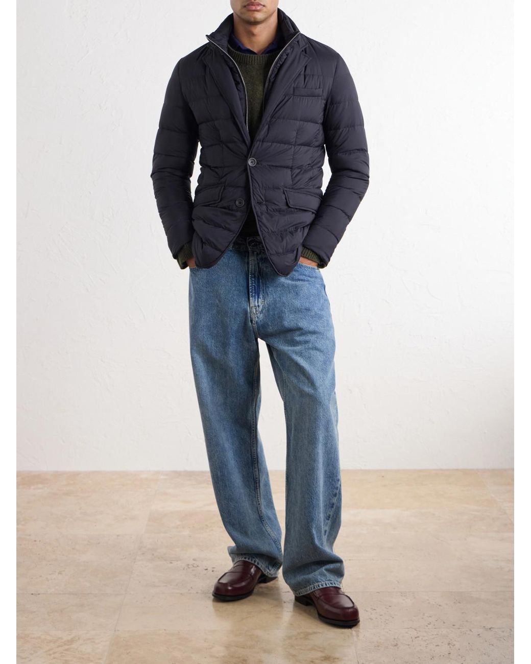 Herno La Giacca Layered Padded Shell Jacket in Black für Herren
