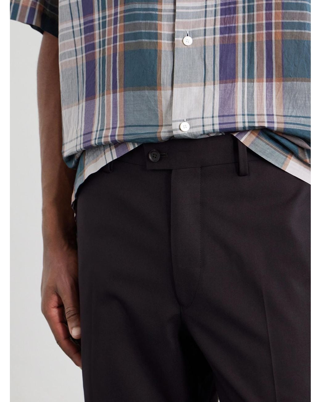 Kaptain Sunshine Blue Straight-leg Wool-poplin Trousers for men