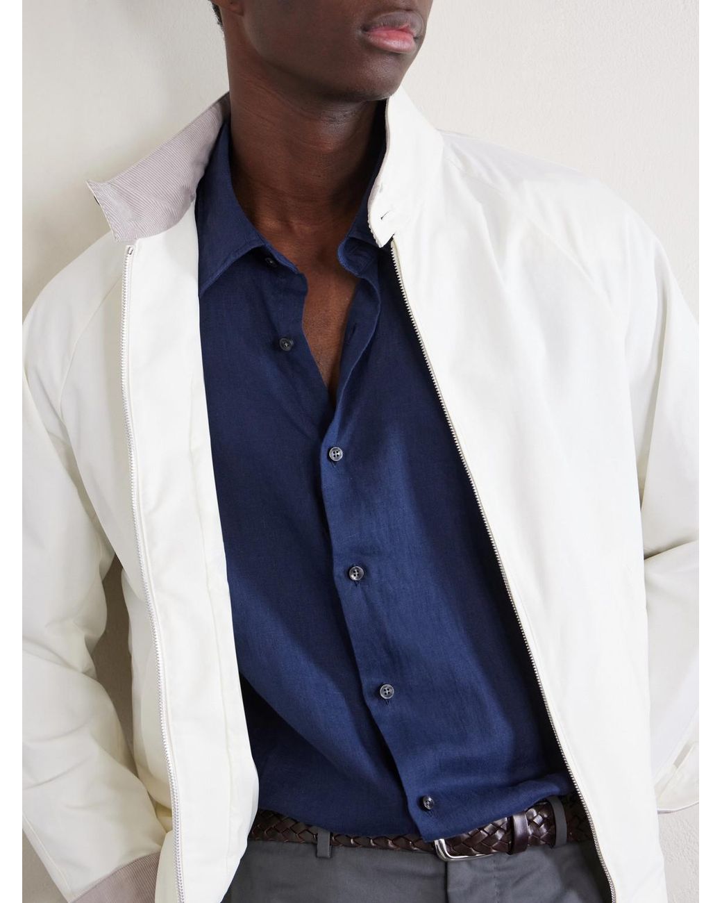 Glanshirt Linen Shirt di Slowear in Blue da Uomo