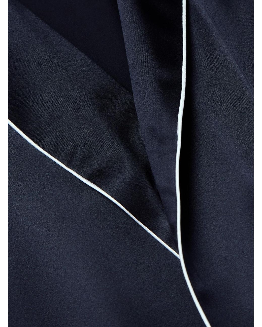 Zimmerli of Switzerland Blue Belted Silk-satin Robe for men