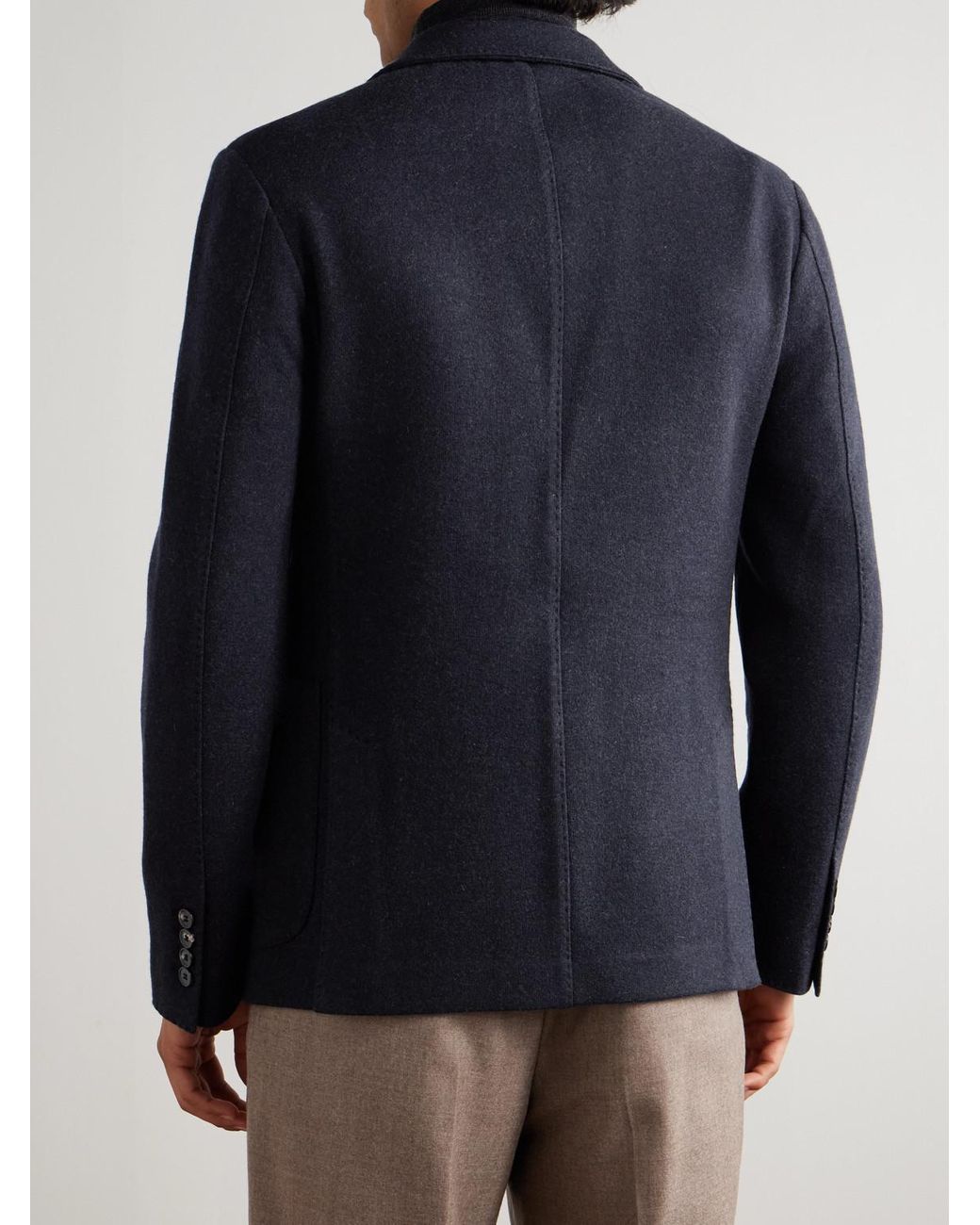 Loro Piana Blue Unstructured Jersey Novalis Blazer for men