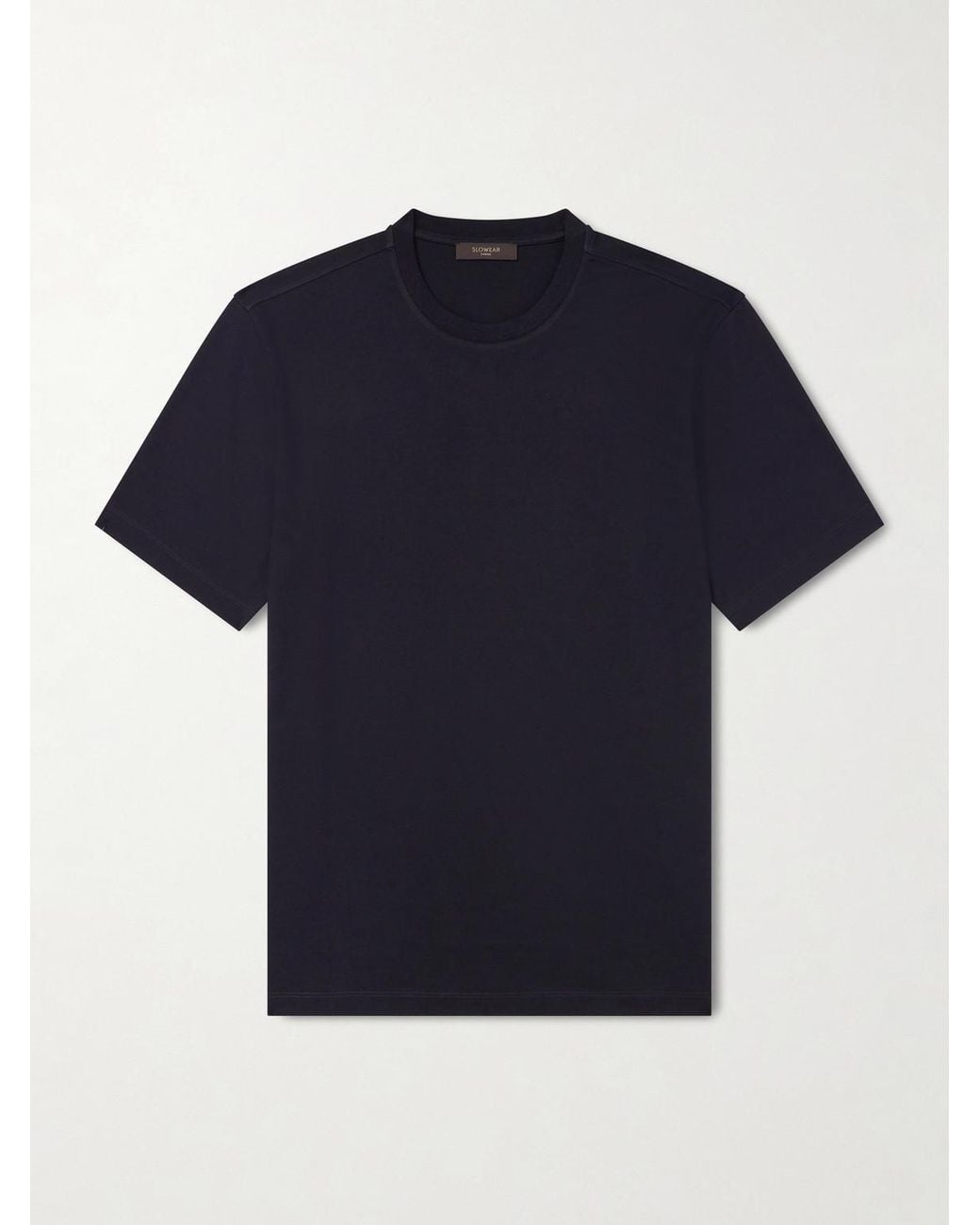 Slowear Blue Zanone Cotton And Silk-Blend Jersey T-Shirt for men