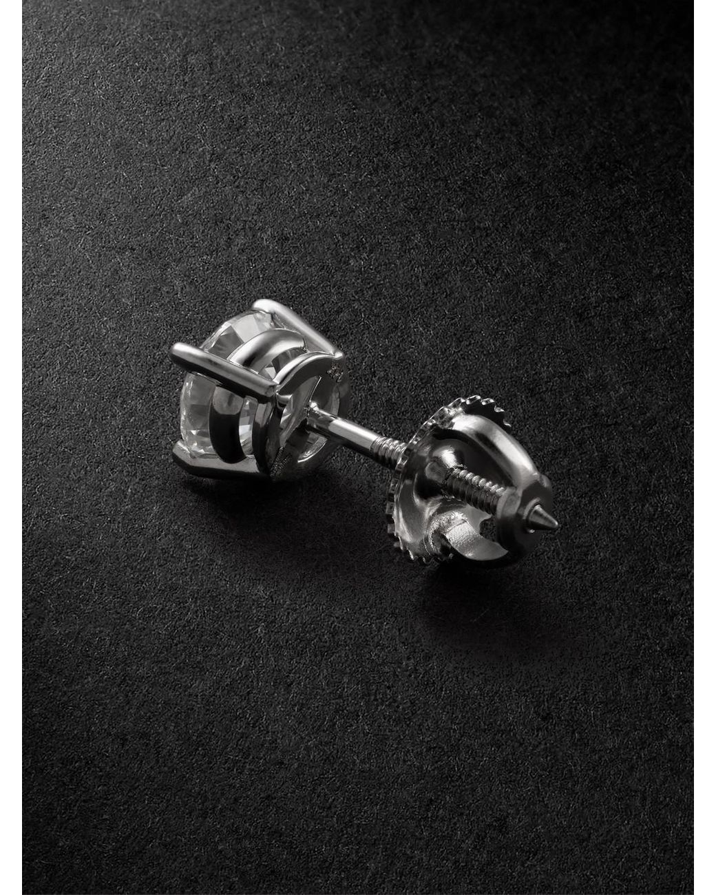 Alex Moss New York Black 14-Karat Diamond Single Earring for men