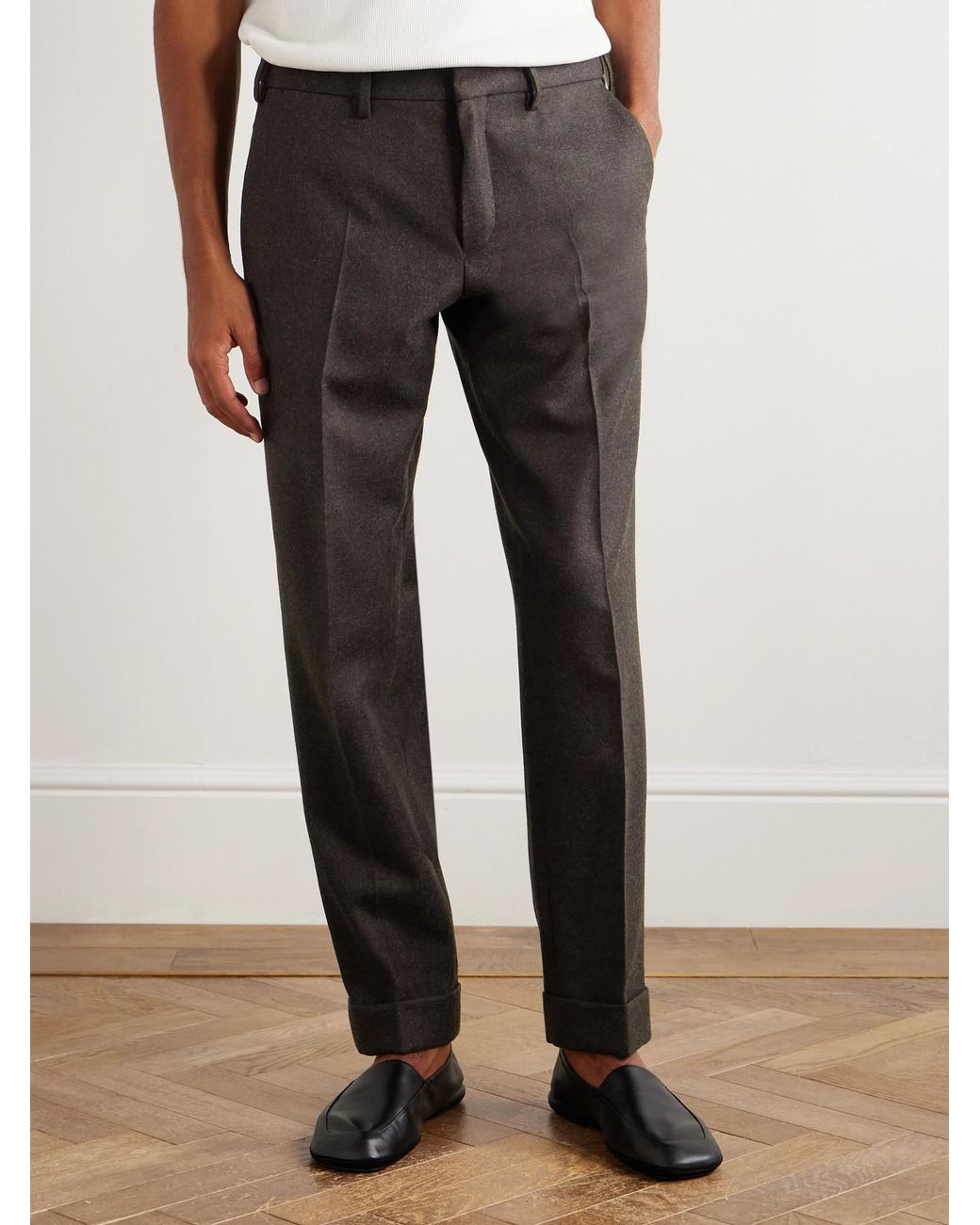 Dries Van Noten Black Straight-Leg Wool Trousers for men