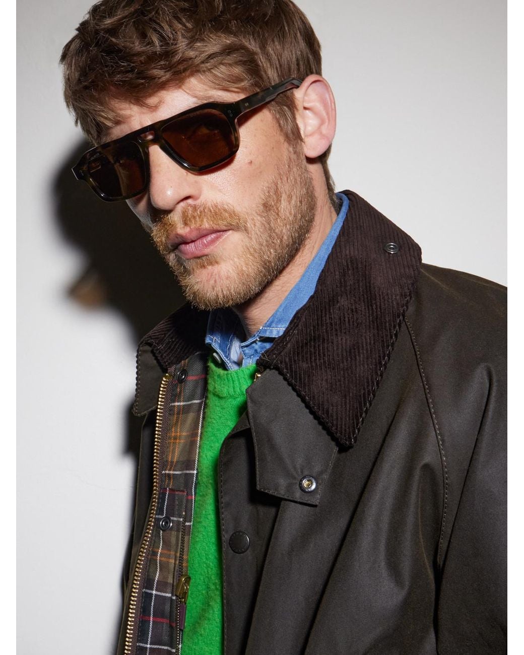 Cutler & Gross Brown Gr15 Double-Bridge Aviator-Style Acetate Sunglasses for men